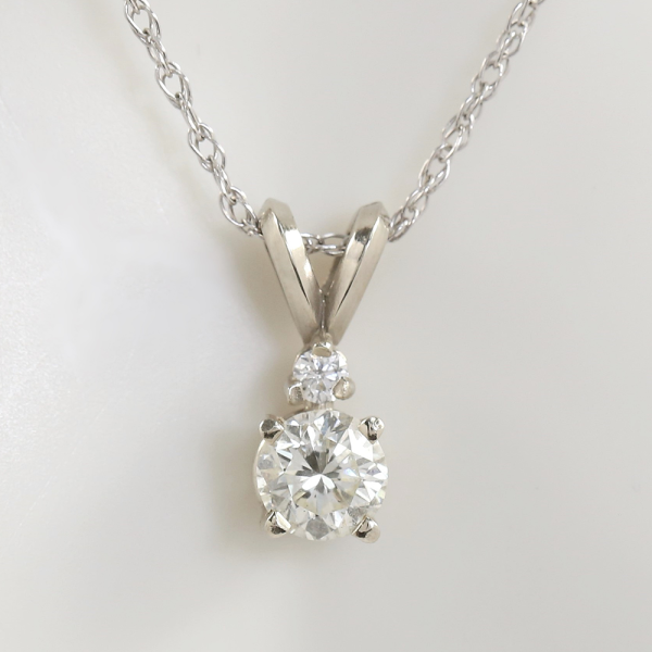 Colier & Pandantiv cu Diamante din Aur Alb 14k