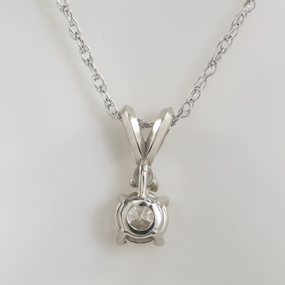 Colier & Pandantiv cu Diamante din Aur Alb 14k