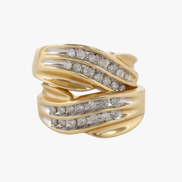 Cercei Cu Diamante din Aur Galben 14k