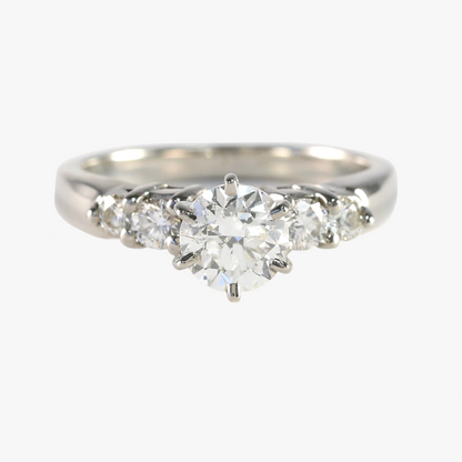 Inel Logodnă cu Diamante din Aur Galben 14k