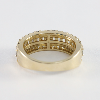 Inel Cu Diamante din Aur Galben 14k