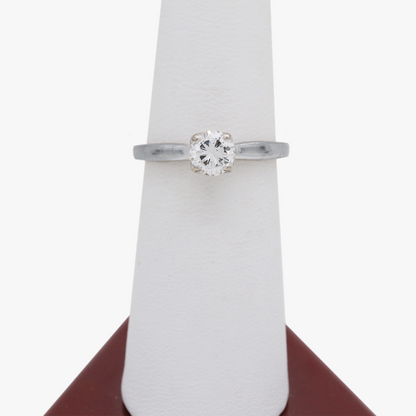 Inel Logodnă cu Diamante din Aur Alb 18k