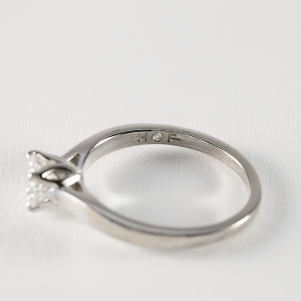 Inel Logodnă cu Diamante din Aur Alb 18k