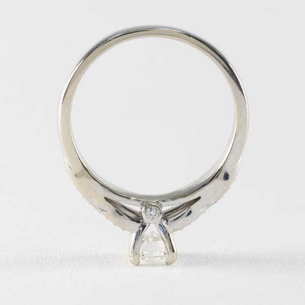 Inel Logodnă cu Diamante din Aur Alb 14k