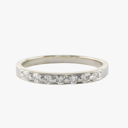 Inel Cu Diamante din Aur Alb 14k