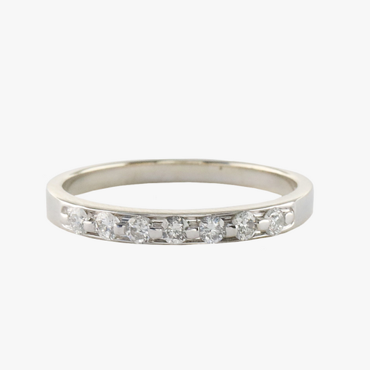 Inel Cu Diamante din Aur Alb 14k