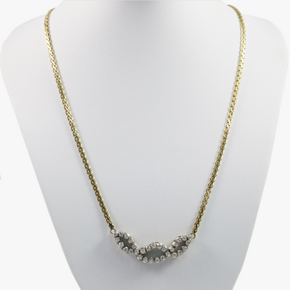 Colier cu Diamante din Aur Galben 14k
