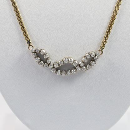 Colier cu Diamante din Aur Galben 14k