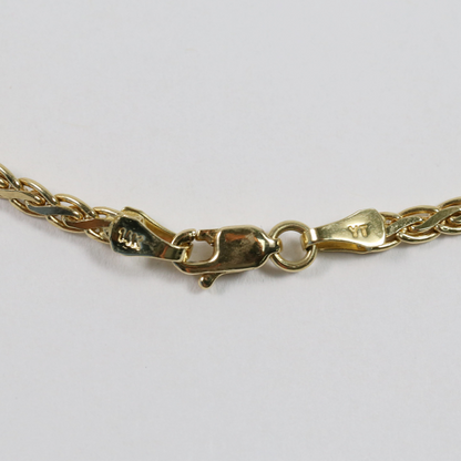 Colier cu Diamante din Aur Galben 14k