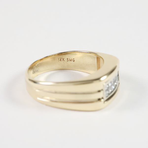 Inel Cu Diamante din Aur Galben 14k