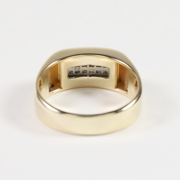 Inel Cu Diamante din Aur Galben 14k