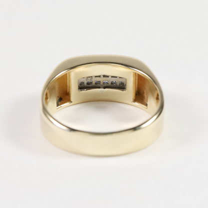 Inel Cu Diamante din Aur Galben 14k