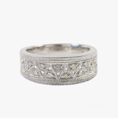 Inel cu Diamante din Aur Alb 18k