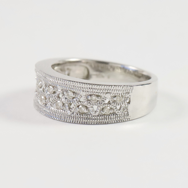 Inel cu Diamante din Aur Alb 18k