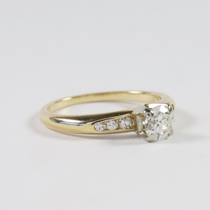 Inel Logodnă Cu Diamante din Aur Galben 14k