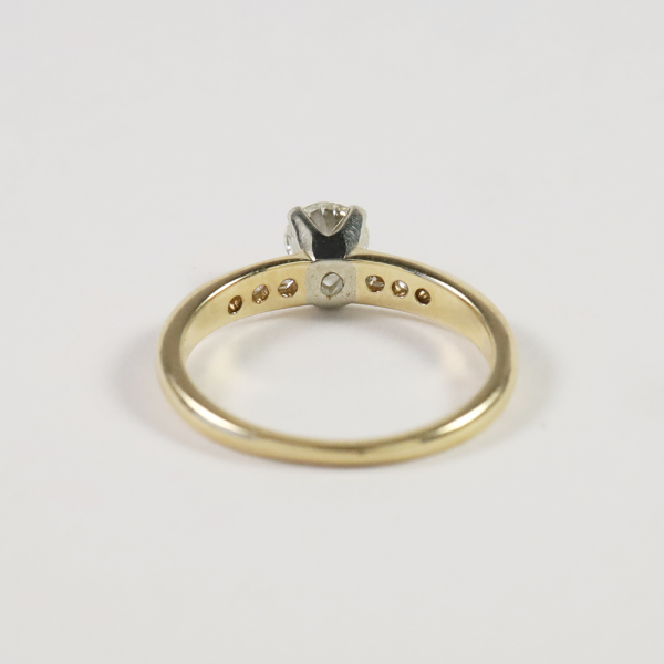 Inel Logodnă Cu Diamante din Aur Galben 14k