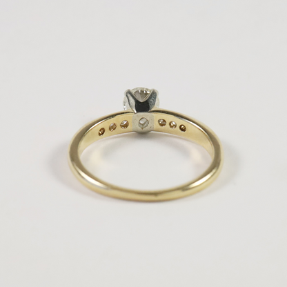 Inel Logodnă Cu Diamante din Aur Galben 14k
