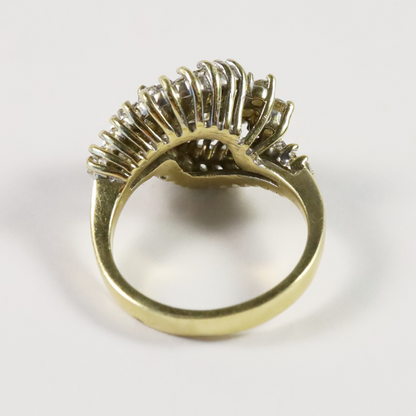 Inel Cu Diamante din Aur Galben 18k