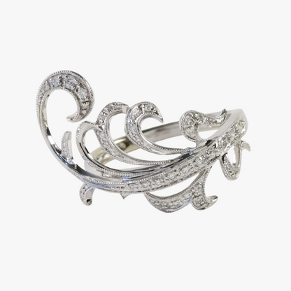 Inel cu Diamante din Aur Alb 18k