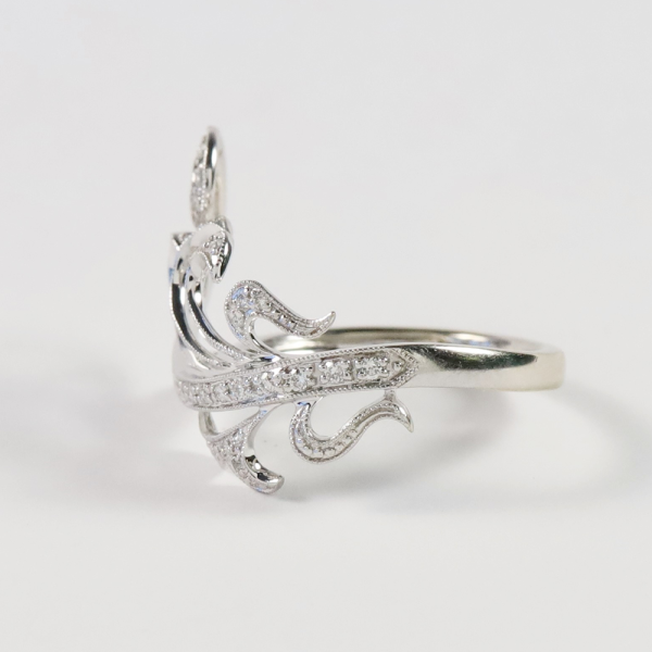 Inel cu Diamante din Aur Alb 18k