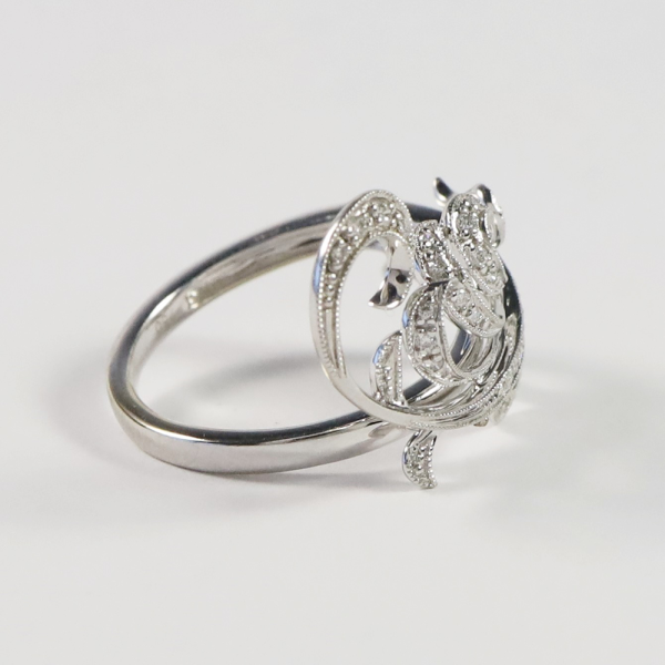 Inel cu Diamante din Aur Alb 18k