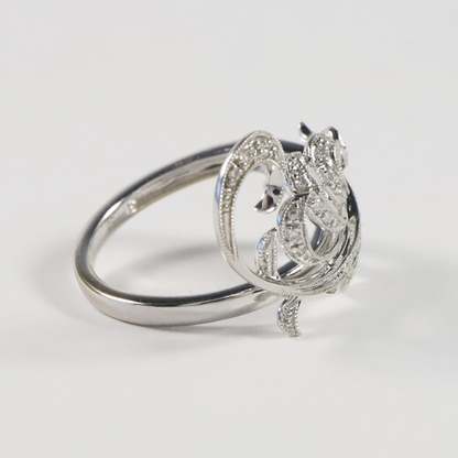 Inel cu Diamante din Aur Alb 18k