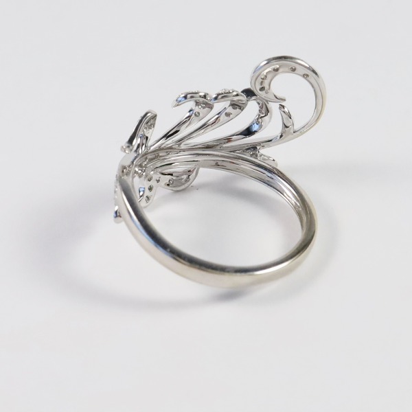 Inel cu Diamante din Aur Alb 18k