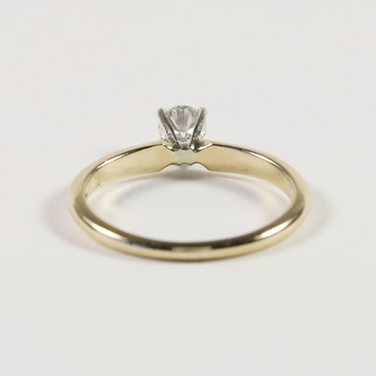 Inel Logodnă Cu Diamant Solitar din Aur Galben 14k