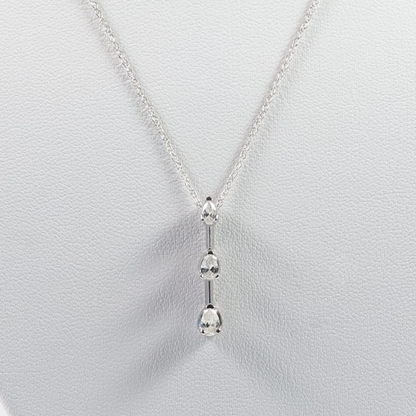 Pandantiv Cu Diamante din Aur Alb 14k
