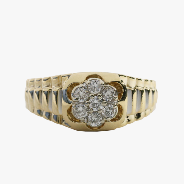 Inel cu Diamante din Aur Galben 14k