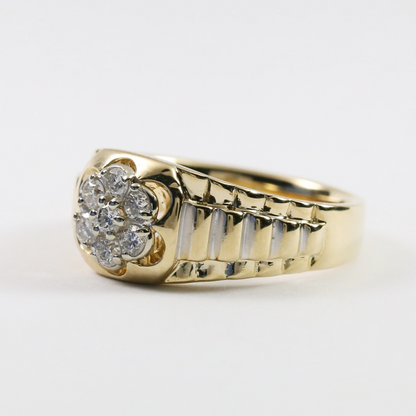 Inel cu Diamante din Aur Galben 14k