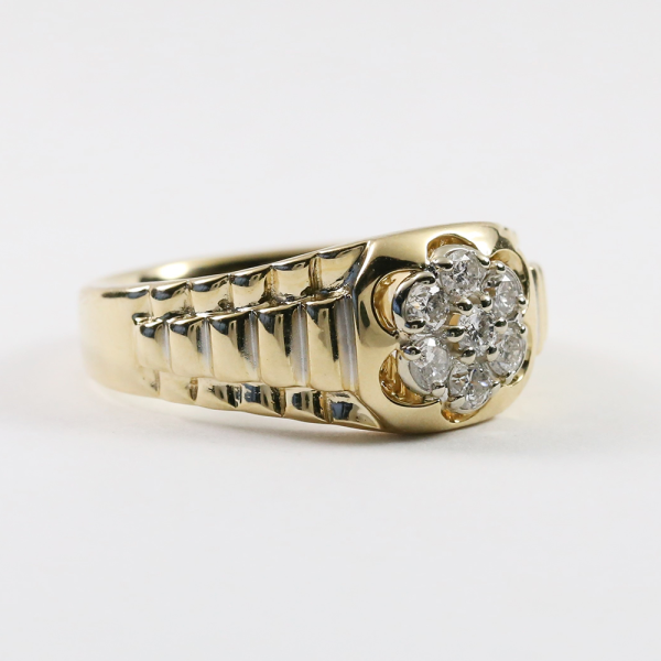 Inel cu Diamante din Aur Galben 14k