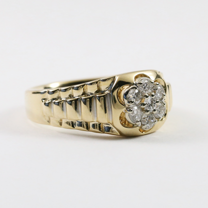 Inel cu Diamante din Aur Galben 14k