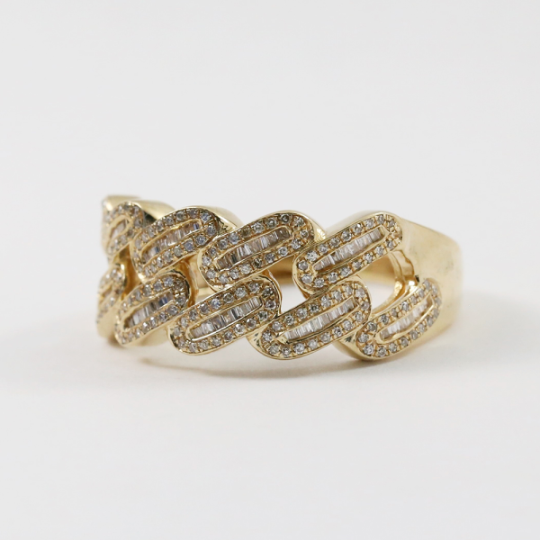 Inel cu Diamante din Aur Galben 14k