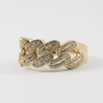 Inel cu Diamante din Aur Galben 14k