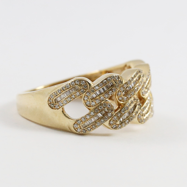 Inel cu Diamante din Aur Galben 14k