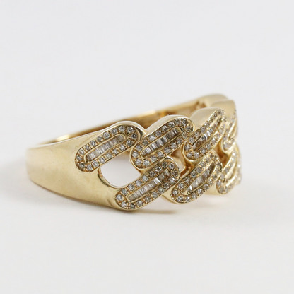 Inel cu Diamante din Aur Galben 14k