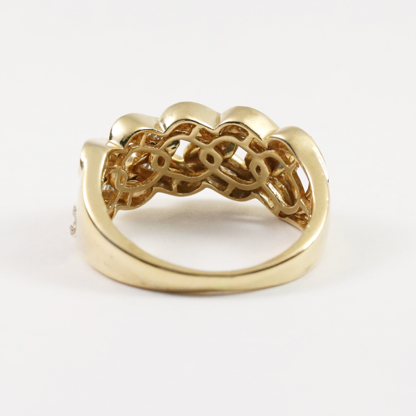 Inel cu Diamante din Aur Galben 14k