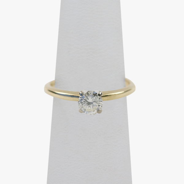 Inel Logodnă Cu Diamant Solitar din Aur Galben 14k