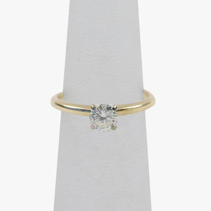 Inel Logodnă Cu Diamant Solitar din Aur Galben 14k