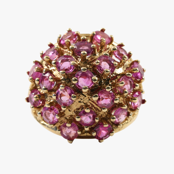 Inel Dom Cu Rubin din Aur Galben 14k