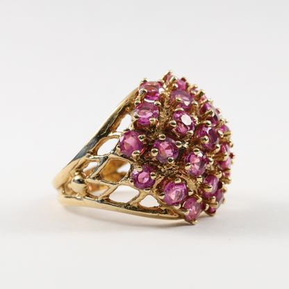 Inel Dom Cu Rubin din Aur Galben 14k