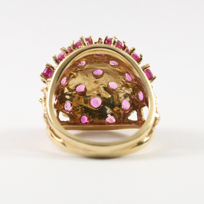 Inel Dom Cu Rubin din Aur Galben 14k