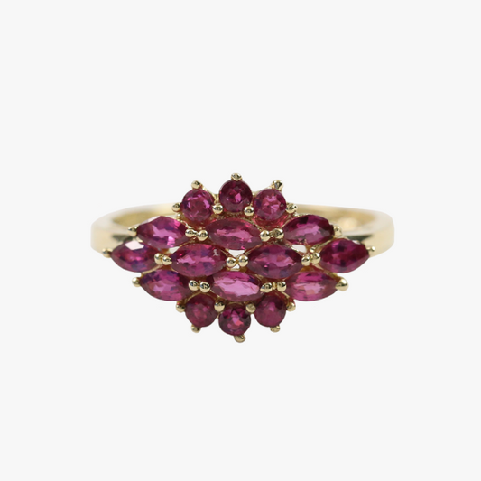 Inel cu Rubin din Aur Galben 14k