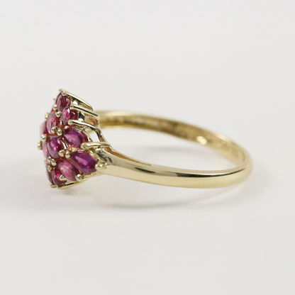 Inel cu Rubin din Aur Galben 14k