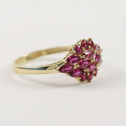 Inel cu Rubin din Aur Galben 14k