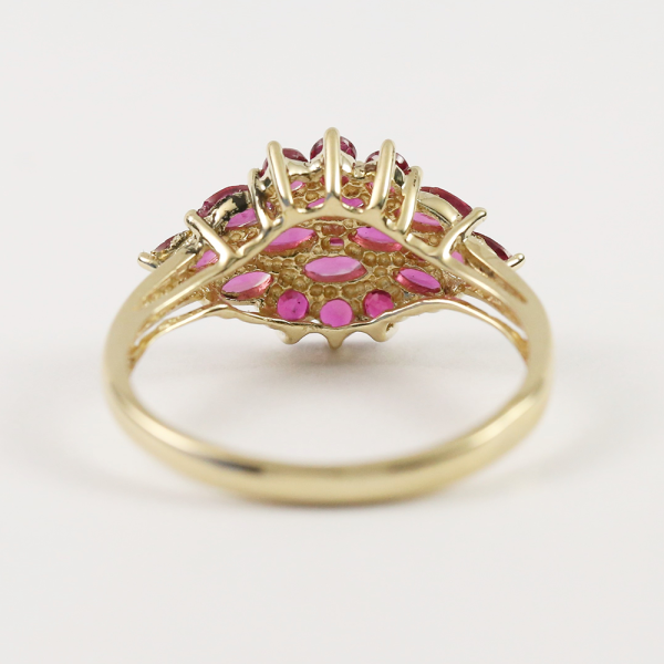 Inel cu Rubin din Aur Galben 14k