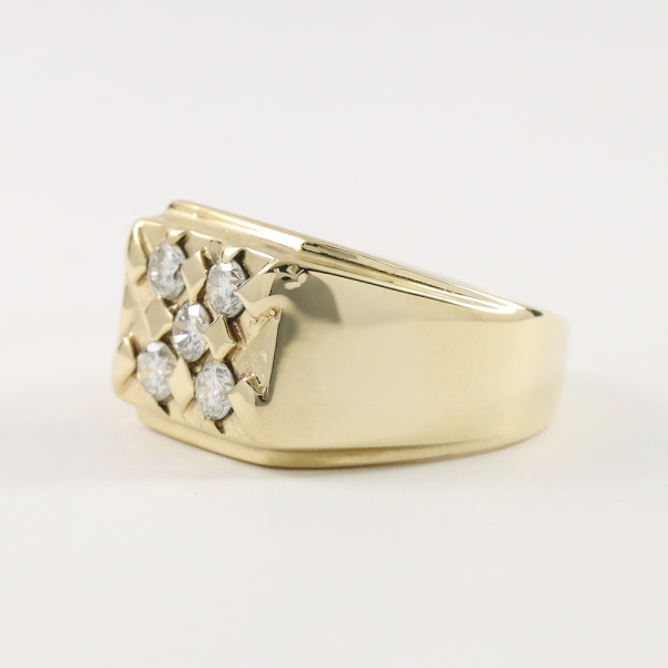 Inel cu Diamante din Aur Galben 14k