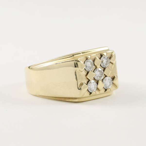 Inel cu Diamante din Aur Galben 14k