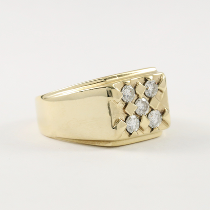 Inel cu Diamante din Aur Galben 14k